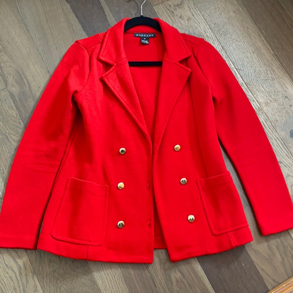 Red blaizer with pockets normal wear